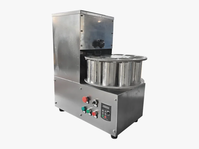 The DECENT Benchtop Rotary Sample Divider DRSD05, a laboratory instrument with a rotating sample collector and user-friendly control panel.