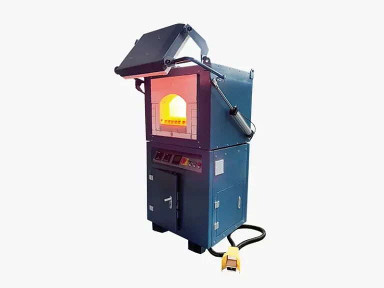 DECENT Cupellation Furnace with Open Door and Glowing Interior