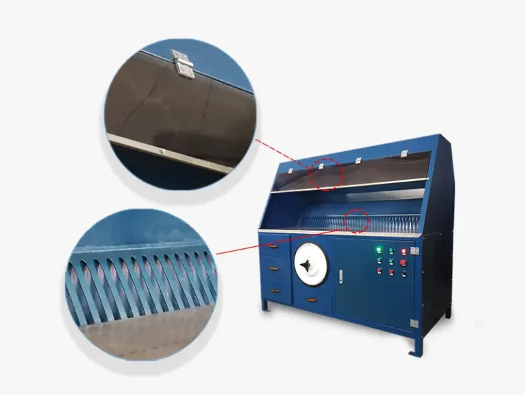 محطة عمل ذات تدفق هواء للأسفل من ديينت بتفاصيل مفصلية من مفصلات مقواة وشبكة تدفق هواء ذات فتحات مائلة