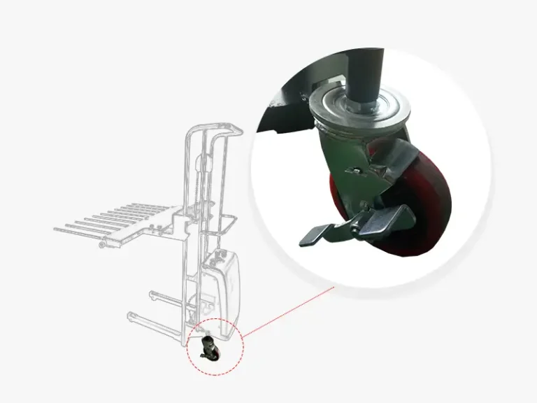 DECENT Electric Crucible Loader High - Strength Brake Caster Wheels for Stable Operation