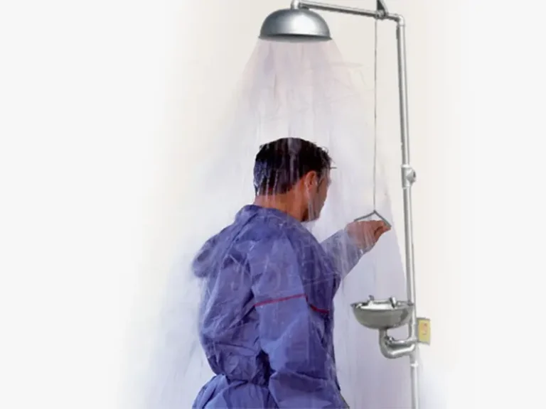DECENT Emergency Shower in Action – Full Body Decontamination