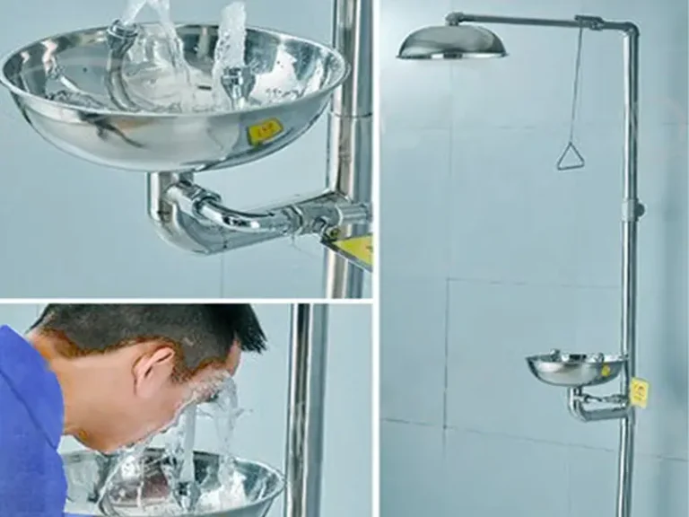 DECENT Eyewash and Safety Shower – Dual Function Protection