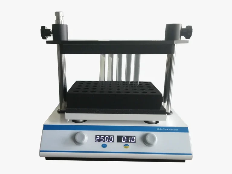 DECENT Multi Tube Vortexer – Lab vortex mixer with digital display, 2500rpm adjustable speed, timer, and multi - tube holder for simultaneous sample mixing.