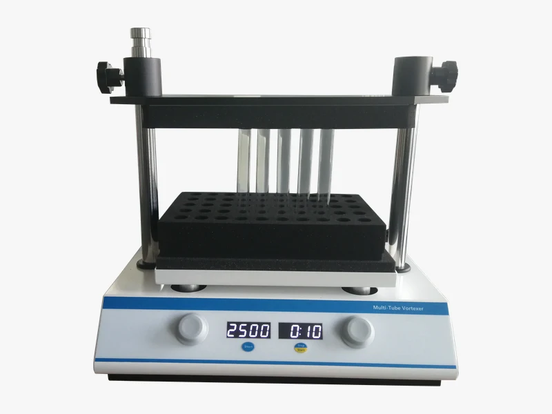 DECENT Multi Tube Vortexer – Lab vortex mixer with digital display, 2500rpm adjustable speed, timer, and multi - tube holder for simultaneous sample mixing.