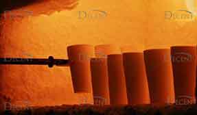 DECENT Clay crucibles being fired