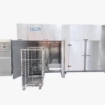 Massive stainless steel DECENT Drying Oven DDO-4-8-10000E with multiple open doors, revealing extensive internal drying racks and a separate control panel.