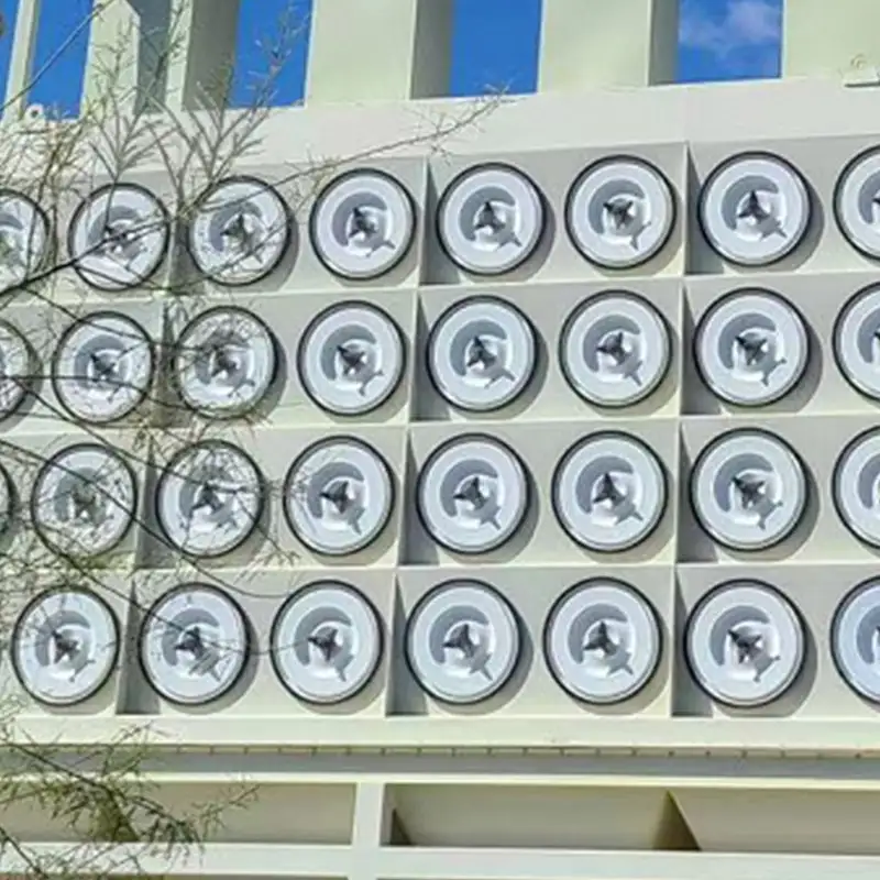 Close-up view of the high-efficiency filter elements within a industrial dust collector, showcasing the precision engineering behind DECENT air purification solutions.