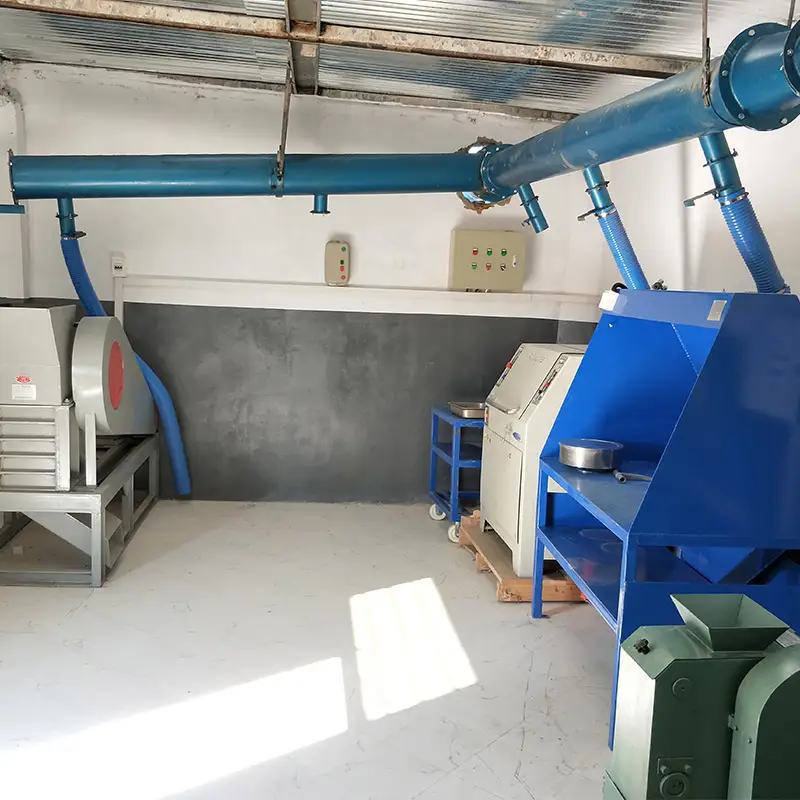 Sample Preparation Laboratory Project in Tanzania with mineral crushers and blue dust extraction system. Qingdao Decent Group laboratory equipment for mineral analysis.